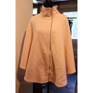 Marc New York Women's Powder Pink Full Front Zip Cape Poncho Size Medium S NWT